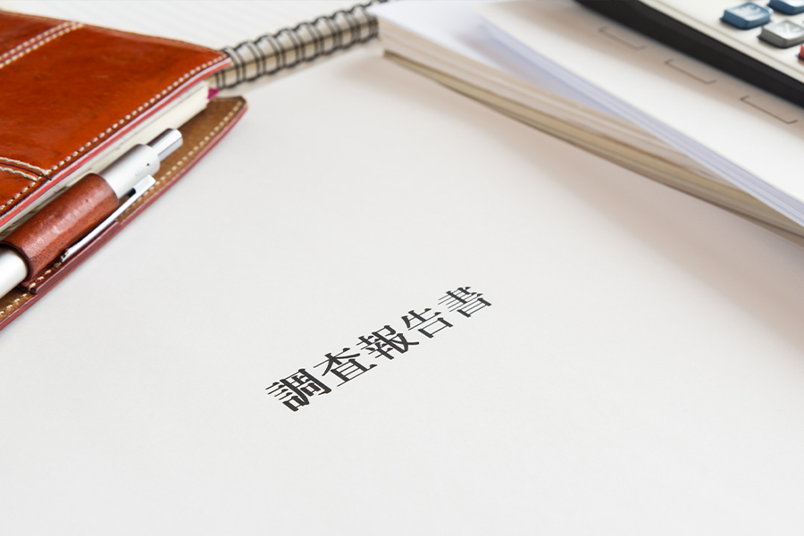 調査結果をまとめた調査報告書